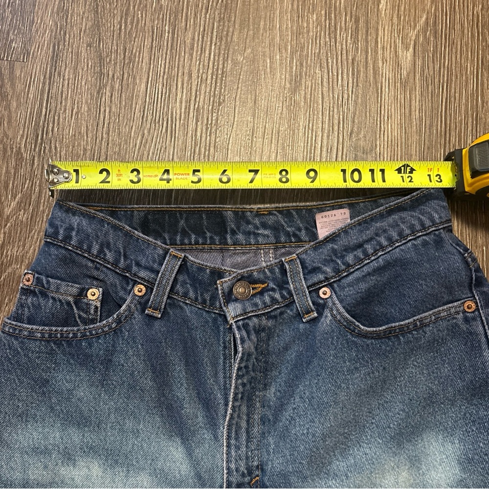 Levi’s Vintage 90s 512 Slim Fit Tapered Leg Size 11 Long Made In USA (26x32) - Picture 5 of 8